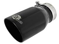 aFe - aFe MACH Force-Xp Universal 409 SS Single-Wall Clamp-On Exhaust Tip - Black - Image 1