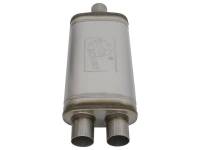 aFe - aFe MACHForce XP SS Muffler 2.5in Center Inlet / 2.5in Dual Outlets 18in L x 9in W x 4in H Body - Image 2
