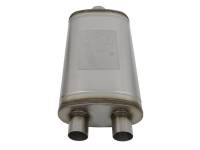 aFe - aFe MACHForce XP SS Muffler 3in Center Inlet / 2.5in Dual Outlets 22in L x 11in W x 6in H Body - Image 3