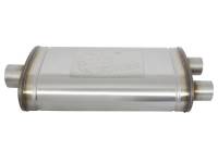 aFe - aFe MACHForce XP SS Muffler 3in Center Inlet / 2.5in Dual Outlets 22in L x 11in W x 6in H Body - Image 2