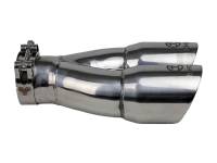 aFe - aFe Takeda 2.5in 304 Stainless Steel Clamp-on Exhaust Tip 2.5in Inlet 3in Dual Outlet - Polished - Image 3