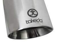 aFe - aFe Takeda 304 Stainless Steel Clamp-On Exhaust Tip 2.5in. Inlet / 4.5in. Outlet / 9in. L - Polished - Image 3