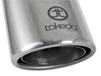 aFe - aFe Takeda 304 Stainless Steel Clamp-On Exhaust Tip 2.5in. Inlet / 4in. Outlet / 8in. L - Polished - Image 3