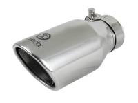 aFe Takeda 304 Stainless Steel Clamp-On Exhaust Tip 2.5in. Inlet / 4in. Outlet / 8in. L - Polished
