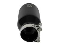 aFe - aFe Takeda 304 Stainless Steel Clamp-On Exhaust Tip 2.5in.Inlet / 4in Outlet - Black - Image 3