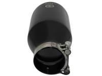 aFe - aFe Takeda 409 SS Clamp-On Exhaust Tip 2.5in. Inlet / 4.5in. Outlet / 9in. L - Black - Image 9