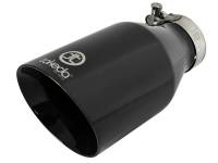aFe - aFe Takeda 409 SS Clamp-On Exhaust Tip 2.5in. Inlet / 4.5in. Outlet / 9in. L - Black - Image 2