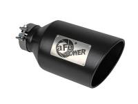 Exhaust - Exhaust Tips - aFe - aFe Power MACH Force-Xp 409 Stainless Steel Clamp-on Exhaust Tip Black