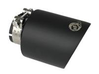 aFe - aFe Takeda 304 SS Clamp-On Exhaust Tip 2.5in. Inlet / 4.5in. Outlet / 7in. L - Black - Image 2