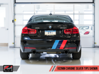AWE Tuning - AWE Tuning BMW F3X 340i Touring Edition Axle-Back Exhaust - Chrome Silver Tips (102mm) - Image 10