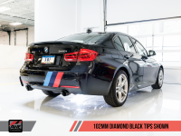 AWE Tuning - AWE Tuning BMW F3X 340i Touring Edition Axle-Back Exhaust - Diamond Black Tips (102mm) - Image 7