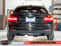 AWE Tuning - AWE Tuning BMW F22 M235i / M240i Touring Edition Axle-Back Exhaust - Diamond Black Tips (90mm) - Image 5