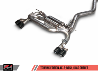 AWE Tuning - AWE Tuning BMW F3X N20/N26 328i/428i Touring Edition Exhaust Quad Outlet - 80mm Diamond Black Tips - 3010-43036 - Image 4