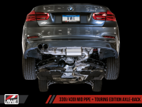 Exhaust - Axle-Back Kits - AWE Tuning - AWE Tuning BMW F3X 28i / 30i Touring Edition Axle-Back Exhaust Single Side - 80mm Silver Tips