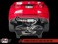 AWE Tuning - AWE Tuning BMW F3X 28i / 30i Touring Edition Axle-Back Exhaust Single Side - 80mm Silver Tips - Image 7