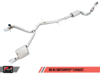 AWE Tuning - AWE Tuning Audi B9 A5 SwitchPath Exhaust Dual Outlet - Diamond Black Tips (Includes DP and Remote) - Image 1