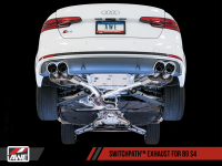 AWE Tuning - AWE Tuning Audi B9 S4 SwitchPath Exhaust - Non-Resonated (Black 102mm Tips) - Image 7