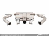 AWE Tuning - AWE Tuning Audi 8V A3 Touring Edition Exhaust - Dual Outlet Chrome Silver 90 mm Tips - Image 7
