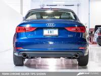 AWE Tuning - AWE Tuning Audi 8V A3 Touring Edition Exhaust - Dual Outlet Chrome Silver 90 mm Tips - Image 4