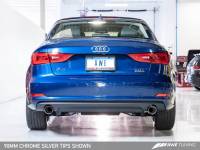 AWE Tuning - AWE Tuning Audi 8V A3 Touring Edition Exhaust - Dual Outlet Chrome Silver 90 mm Tips - Image 8