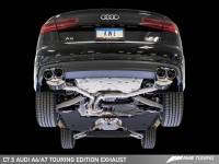 AWE Tuning - AWE Tuning Audi C7.5 A6 3.0T Touring Edition Exhaust - Quad Outlet Chrome Silver Tips - Image 3