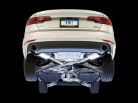 AWE Tuning - AWE Tuning Audi B9 A4 Touring Edition Exhaust Dual Outlet - Chrome Silver Tips (Includes DP) - Image 10
