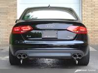 AWE Tuning - AWE Tuning Audi B8 A4 Touring Edition Exhaust - Quad Tip Polished Silver Tips - Does Not Fit Cabrio - Image 2