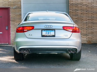 AWE Tuning - AWE Tuning Audi B8 A4 Touring Edition Exhaust - Quad Tip Polished Silver Tips - Does Not Fit Cabrio - Image 10
