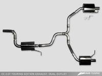 AWE Tuning - AWE Tuning VW CC Touring Edition Exhaust Dual Outlet - Chrome Silver Tips - Image 1