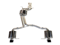 AWE Tuning - AWE Tuning Audi 8R Q5 3.0T Touring Edition Exhaust Dual Outlet Diamond Black Tips - Image 4