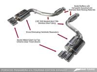 AWE Tuning - AWE Tuning Panamera 2/4 Touring Edition Exhaust (2014+) - w/Chrome Silver Tips - Image 1