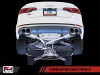 AWE Tuning - AWE Tuning Audi B9 S4 Touring Edition Exhaust - Non-Resonated (Black 102mm Tips) - Image 4