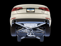 AWE Tuning - AWE Tuning Audi B9 A4 Track Edition Exhaust Dual Outlet - Chrome Silver Tips (Includes DP) - Image 8