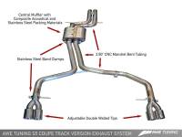 AWE Tuning - AWE Tuning Audi B8 S5 4.2L Track Edition Exhaust System - Polished Silver Tips - Image 4
