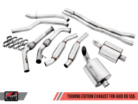 AWE Tuning - AWE Tuning Audi B9 SQ5 Non-Resonated Touring Edition Cat-Back Exhaust - No Tips (Turn Downs) - Image 9