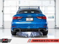 AWE Tuning - AWE Tuning 17-19 Audi RS3 8V Track Edition Exhaust - Diamond Black Tips RS-Style Tips - Image 4