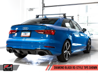 AWE Tuning - AWE Tuning 17-19 Audi RS3 8V Track Edition Exhaust - Diamond Black Tips RS-Style Tips - Image 5