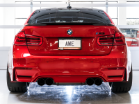AWE Tuning - AWE Tuning BMW F8X M3/M4 Track Edition Catback Exhaust - Diamond Black Tips - Image 2