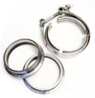 ATP 3in Stainless Steel V-Band Flange/Clamp Set (3.75in OD Flanges/Grooved for 3in Tube)