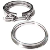 ATP - ATP 4in SS Downpipe Flange & Clamp for Borg Warner T4 housing on S400 Series S/SX/SX-E/S400/S400SXE - Image 1