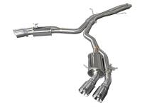 Exhaust - Exhaust Tips - aFe - aFe 18-20 Audi RS5 Coupe MACH Force-Xp 3in to 2.5in 304 SS Axle-Back Exhaust System-Quad Polish Tips