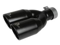 aFe - MACH Force-Xp 409 Stainless Steel Clamp-on Exhaust Tip 2.5in Inlet 3.5in Outlet - Black - Image 1