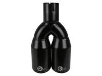 aFe - MACH Force-Xp 409 Stainless Steel Clamp-on Exhaust Tip 2.5in Inlet 3.5in Outlet - Black - Image 4