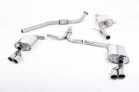 Milltek Catback Exhaust system Quad Outlet for B8 S4 3.0T manual trans. SSXAU249