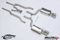 Milltek Non-Resonated (Louder) Cat-Back Exhaust System w/ 76.2MM Quad Tips for Audi B7 S4 SSXAU048