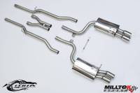 Milltek - Milltek Non-Resonated (Louder) Cat-Back Exhaust System w/ 76.2MM Quad Tips for Audi B7 S4 SSXAU048 - Image 1