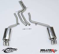 Milltek Non-Resonated (Louder) Cat-Back Exhaust System w/ GT80 Tips for Audi B8 S5 4.2L SSXAU190