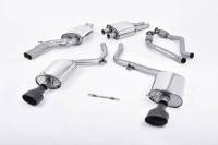 Milltek - Milltek Resonated (Quieter) Cat-Back Exhaust System w/ Ceramic Black Oval Tips for Audi B8 S5 3.0T SSXAU266 - Image 2