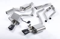 Milltek ValveSonic Front Silencer (Quieter) Exhaust System w/ Polished Oval Tips for Audi B8 S4/S5 3.0T SSXAU380RES