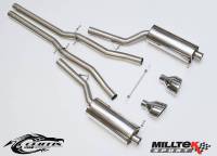 Milltek Non-Resonated (Louder) Cat-Back Exhaust System w/ Polished Oval Tips for Audi RS6 V8 Bi-Turbo SSXAU355